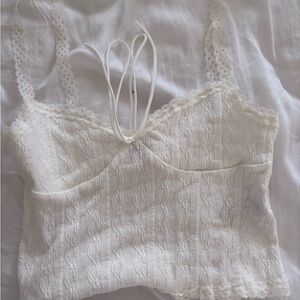 Edikted White Lace Tank Top